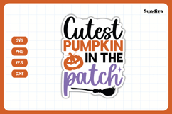 Funny Halloween Sticker | Cutest Pumpkin In The Patch Product Image 3