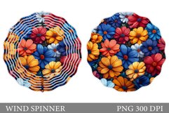 Flowers Wind Spinner Design. Flowers Wind Spinner Template Product Image 1