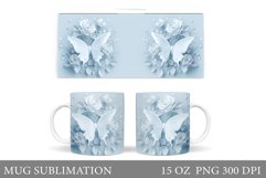 Butterflies Mug Sublimation. Butterflies Mug Design Product Image 1