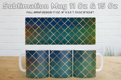 12 Variations Mug Wrap Sublimation Design Gold art deco Product Image 2