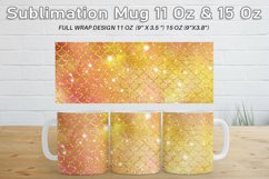 12 Mug Sublimation Design gold scales mermaid and shine Product Image 2