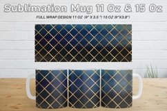 12 Variations Mug Wrap Sublimation rust Gold art deco Product Image 2