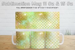 12 Mug Sublimation Design gold scales mermaid and shine Product Image 3