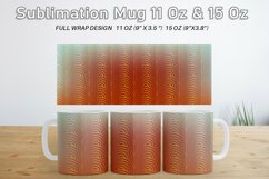 12 Variations Mug Wrap Sublimation Design Gold art deco line Product Image 2