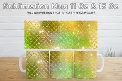 12 Mug Sublimation Design gold scales mermaid and shine Product Image 2