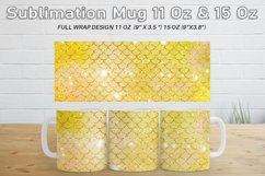 12 Mug Sublimation Design gold scales mermaid and shine Product Image 2