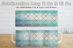 12 Variations Mug Wrap Sublimation blue Gold art deco Product Image 2