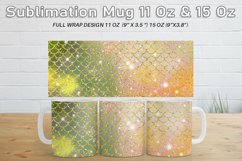 12 Mug Sublimation Design gold scales mermaid and shine Product Image 2