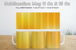 12 Variations Mug Wrap Sublimation Design Gold art deco line Product Image 3