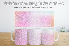 12 Variations Mug Wrap Sublimation Design Gold art deco line Product Image 2
