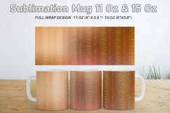 12 Variations Mug Wrap Sublimation Design Gold art deco line Product Image 3