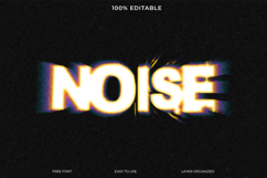 Static Noise Text Effect Graphic Design Template Product Image 1