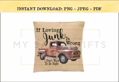 Vintage Junking Vintage Antique Picking Red Truck PNG Clip Product Image 2
