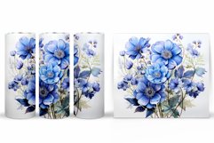 Floral Tumbler Wrap. Flowers Tumbler Sublimation Product Image 2