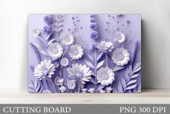 3D Flowers Cutting Board. Flowers Cutting Board Design Product Image 1