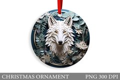 Paper Wolf Christmas Ornament. Wolf Christmas Ornament Product Image 1
