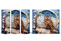 Owl Tumbler Sublimation. Winter Tumbler Design Product Image 2