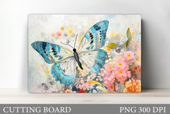 Butterfly Cutting Board. Flowers Cutting Board Design Product Image 1