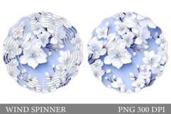 Flowers Wind Spinner Sublimation. Summer Wind Spinner Design Product Image 1