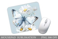 Butterfly Mouse Pad Design. Flowers Mouse Pad Template Product Image 1