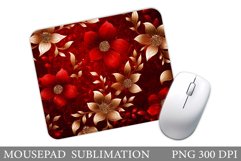 Flowers Mouse Pad Design. Summer Mouse Pad Sublimation Product Image 1