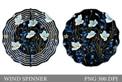 Flowers Wind Spinner Sublimation. Summer Wind Spinner Design Product Image 1