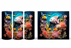 3D Fish Tumbler Wrap. Fish Tumbler Wrap Design Product Image 2