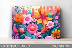 Flowers Cutting Board Design. Cutting Board Sublimation Product Image 1