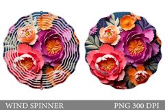 3D Flowers Wind Spinner Design. Flowers Wind Spinner Product Image 1