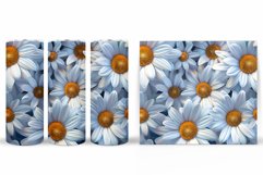 Daisy Flowers Tumbler Design. Floral Tumbler Sublimation Product Image 2