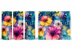 Flowers Tumbler Design. Flowers Tumbler Wrap Sublimation Product Image 2