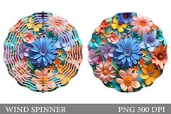 Butterflies Wind Spinner. 3D Flowers Wind Spinner Design Product Image 1