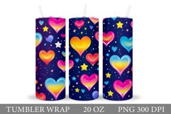 Rainbow Hearts Tumbler. Valentines Tumbler Design Product Image 1