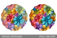 Flowers Wind Spinner Design. Floral Wind Spinner Sublimation Product Image 1