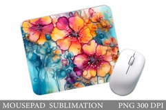 Flowers Mouse Pad. Flowers Mouse Pad Sublimation Product Image 1