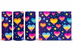 Rainbow Hearts Tumbler. Valentines Tumbler Design Product Image 2