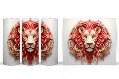 Lion Tumbler Wrap Design. Lion Tumbler Wrap Sublimation Product Image 2