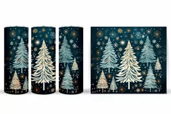 Christmas Tree Tumbler Design. Winter Tumbler Sublimation Product Image 2