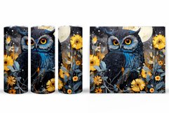 Owl Tumbler Sublimation. Flowers Tumbler Design Product Image 2