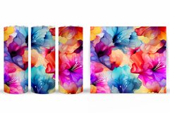 Flowers Tumbler Wrap Design. Floral Tumbler Sublimation Product Image 2