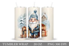 Winter Gnome Tumbler Design. Gnome Tumbler Sublimation Product Image 1