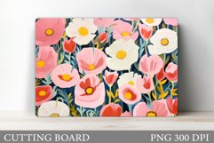 Flowers Cutting Board. Cutting Board Sublimation Product Image 1