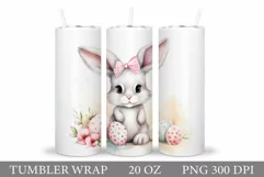 Cute Bunny Tumbler Design. Bunny Easter Tumbler Product Image 1