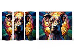Dog Tumbler Wrap Design. Stained Glass Dog Tumbler Wrap Product Image 2