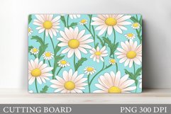 Daisy Cutting Board. Flowers Cutting Board Sublimation Product Image 1