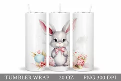 Cute Bunny Tumbler. Bunny Easter Tumbler Design Product Image 1