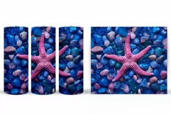 3D Starfish Tumbler Design. Sea Tumbler Wrap Sublimation Product Image 2