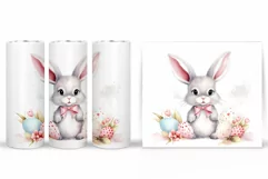Cute Bunny Tumbler. Bunny Easter Tumbler Design Product Image 2