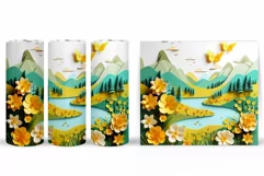 Spring Landscape Tumbler. Spring Flowers Tumbler Design Product Image 2