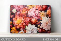 3D Flowers Cutting Board. Cutting Board Sublimation Product Image 1
